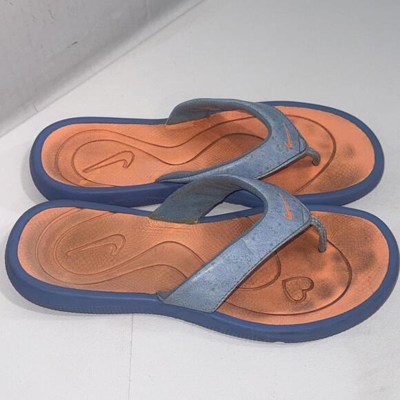 Nike 2007 Multicolor Comfort Footbed Logo Casual Athletic Flip Flops Size 6Y - Picture 4 of 14